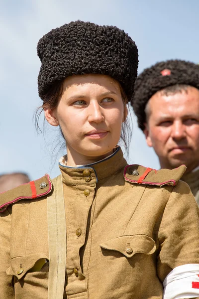 Reconstitution historique de la Seconde Guerre mondiale à Kiev, Ukraine — Photo