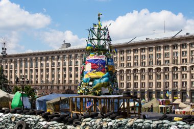 Bağımsızlık Meydanı Kiev Ukrayna diktatörlükte karşı gösteri sırasında