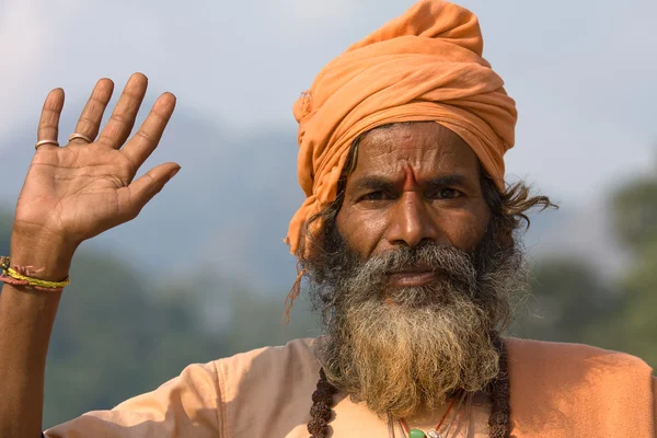 Sadhu indiano (sant'uomo). India . — Foto Stock