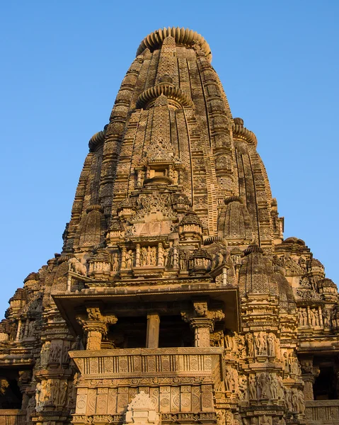 Erotický chrám v khajuraho. Madhya pradesh, Indie. — Stock fotografie