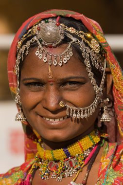 Hindistan rajasthani kadın portresi