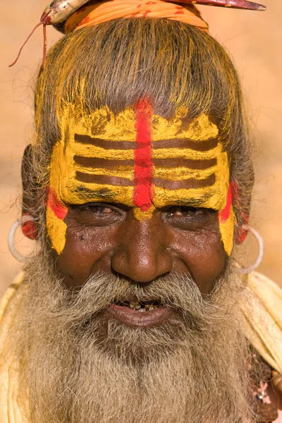 Indiano sadhu (homem santo ) — Fotografia de Stock