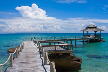 ahşap iskele, Tayland.