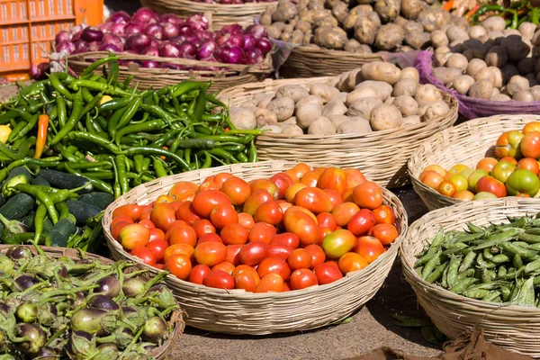 Vegetables on market in India — Stock Photo, Image