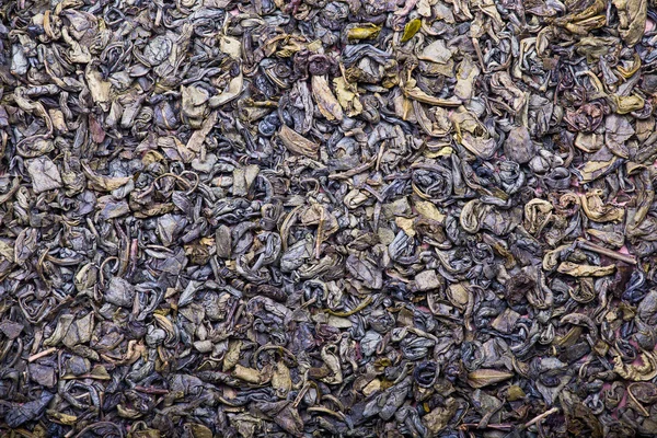 Trockener grüner Tee Hintergrund — Stockfoto