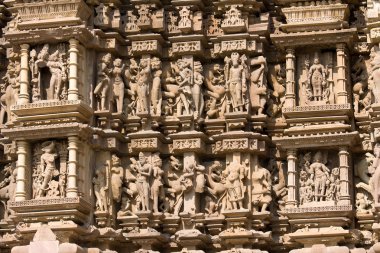 erotik khajuraho Tapınağı. Madhya pradesh, Hindistan.