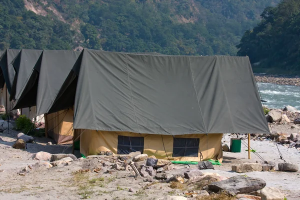 Camp auf dem Ganges River. Indien. — Stockfoto