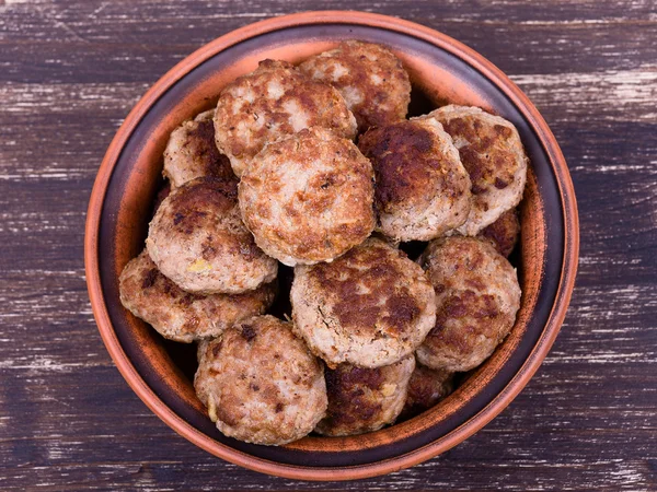 Fried cutlet in the plate — Stock Photo, Image