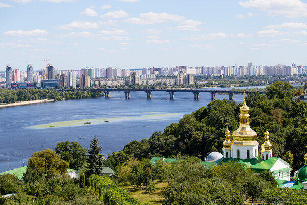 View from the Kiev Pechersk Lavra on the Dnieper River