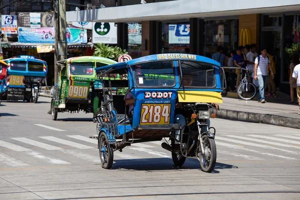 Triciclo motor taxi, Filippine — Foto Stock