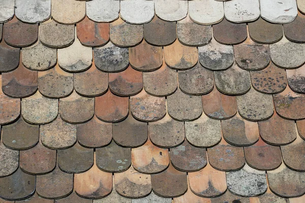 Close Old Background Tiled Roof House Europe View Details — Stock Photo, Image