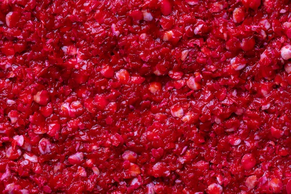 Zerkleinertes Rotes Viburnum Nach Dem Mixer Zur Herstellung Von Saft — Stockfoto