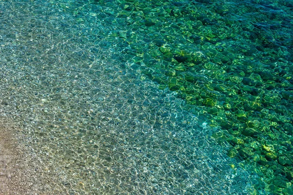 Kristallklares Türkisfarbenes Meerwasser Einem Kieselstrand Kroatien Dalmatinische Adriaküste Europa Reise — Stockfoto