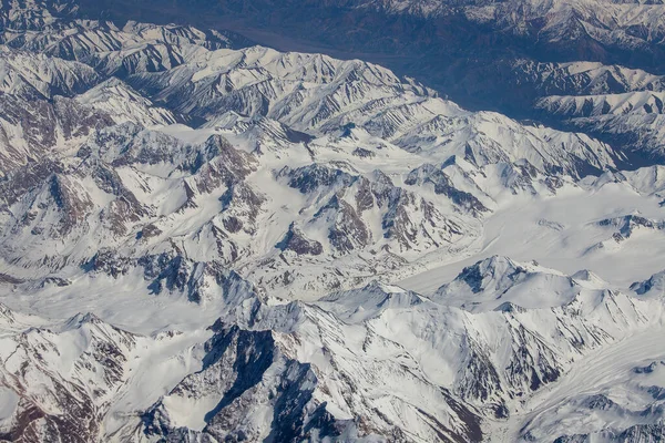 Letecké Pohledy Horách Pohled Okna Letadla Systém Hory Hindúkuš Afghánistánu — Stock fotografie