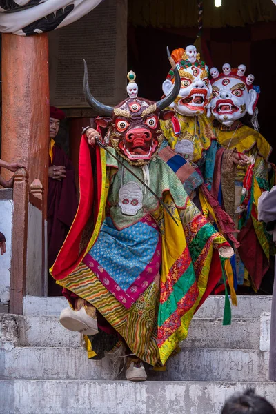 Ladakh India June 2015 Cham Dance Hemis Festival Masked Dance — Φωτογραφία Αρχείου