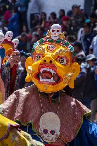 Ladakh India June 2015 Cham Dance Hemis Festival Masked Dance — Φωτογραφία Αρχείου