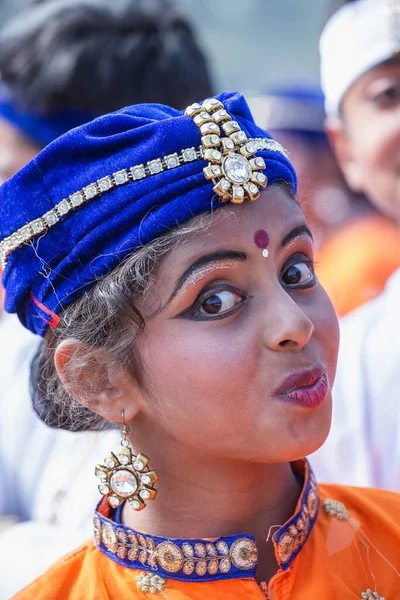 Нью Дели Индия Января 2017 Года Индийские Девушки Принимают Участие — стоковое фото