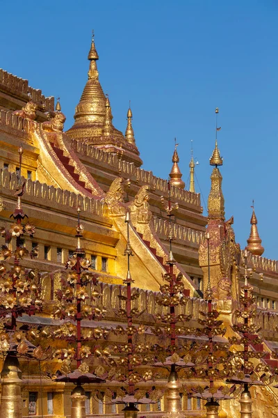 Shwedagon Golden Pagoda Most Sacred Buddhist Pagoda Religious Site Yangon — Stock Photo, Image