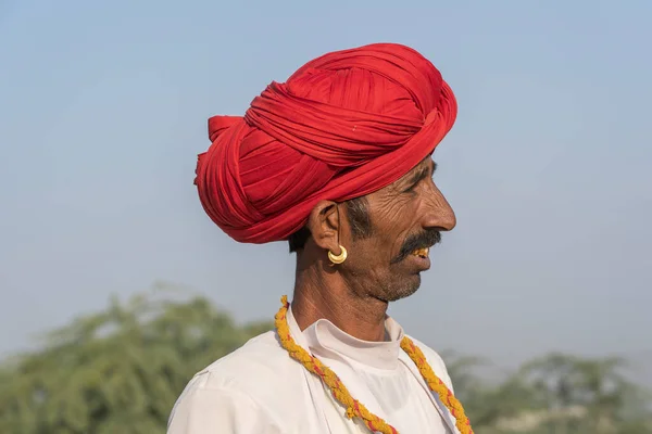 Pushkar India Nov 2018 Ινδός Στην Έρημο Thar Κατά Διάρκεια — Φωτογραφία Αρχείου