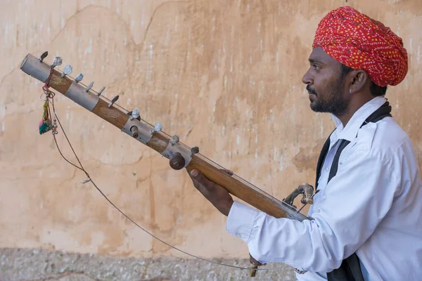 Jaipur India Nov 2018 Indian Folk Musician Play Traditional Music — Stock Photo, Image