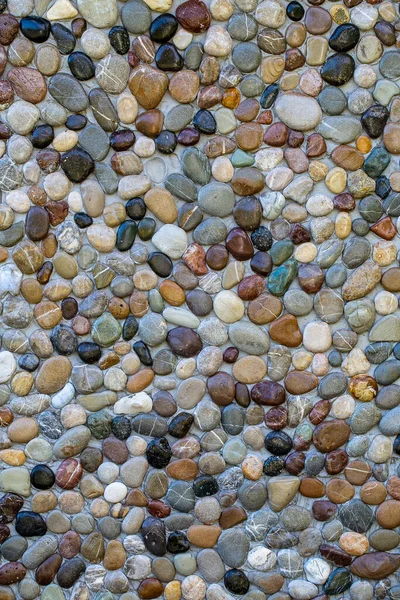 Pebble Stenvägg Textur Bakgrund Eller Textur Närbild Byggnadsfasad Dekoration — Stockfoto