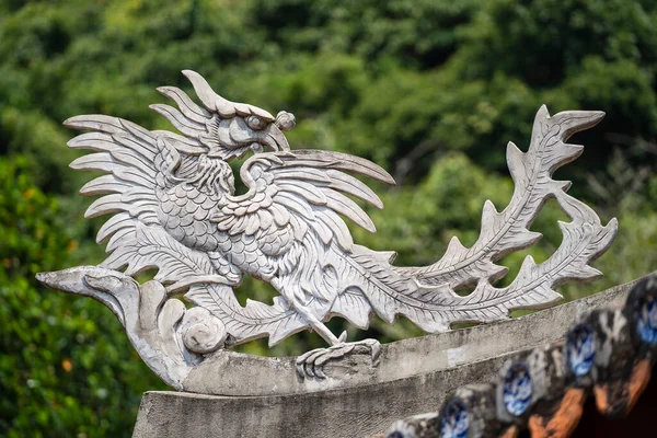 Belle Sculpture Dragon Dans Temple Bouddhiste Trang Ninh Binh Vietnam — Photo