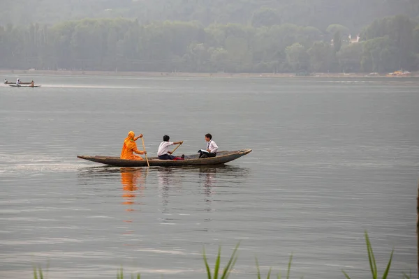 Srinagar India Luglio 2015 Stile Vita Nel Lago Dal Gente — Foto Stock