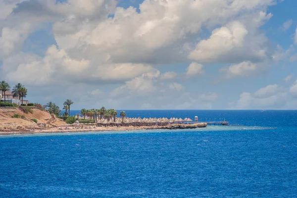 Beautiful View Red Sea Coast Morning Resort Town Sharm Sheikh — Stock Photo, Image