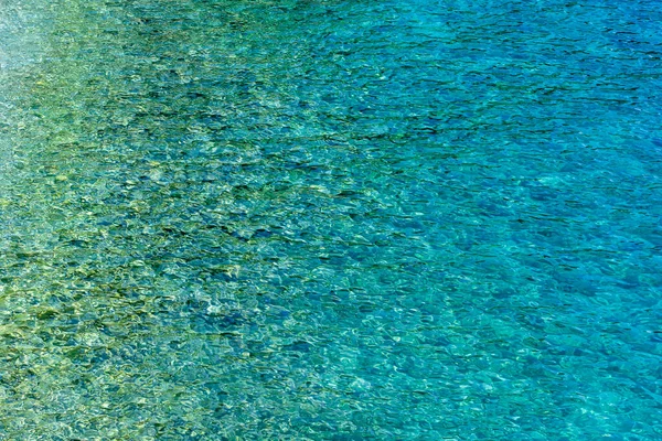 Agua Cristalina Mar Turquesa Una Playa Guijarros Croacia Costa Dálmata — Foto de Stock
