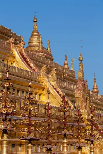 Shwedagon Złota Pagoda Najświętsza Buddyjska Pagoda Religijne Miejsce Yangon Myanmar — Zdjęcie stockowe