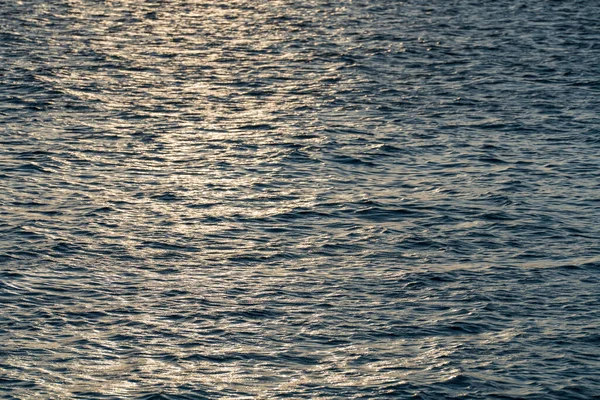 Abstrato Ondas Água Mar Fundo Textura Durante Pôr Sol Vista — Fotografia de Stock