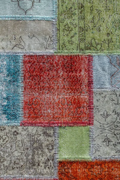 Eski Asya yamaca halısının arka planı ve dokusu. Kapat.