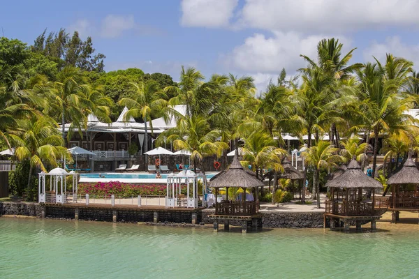 Ile Maurice Mars 2017 Les Touristes Détendent Sur Plage Sable — Photo