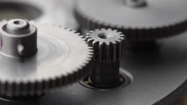 Vitesler Mekanik Bir Cihazda Dönüyor Makine Metal Dişlileri Soyut Bir — Stok video