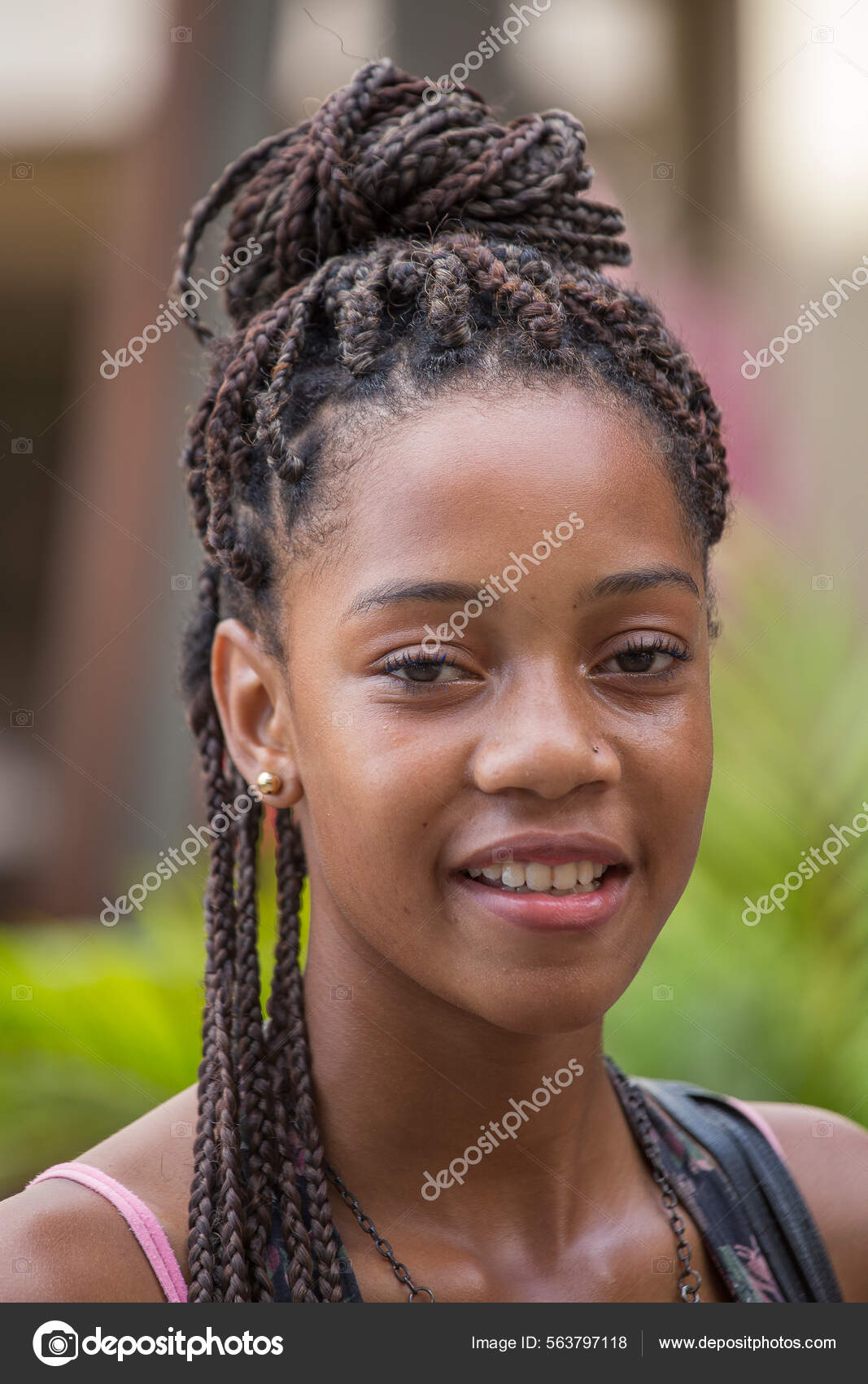 Port Louis Île Maurice Mars 2017 Belle Fille Mauricienne Élégante