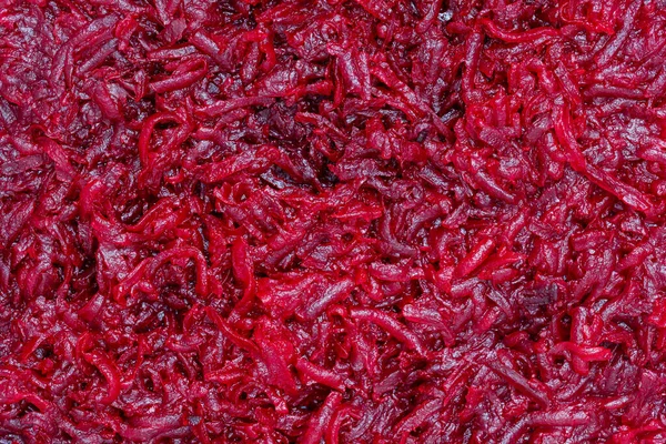 Fondo Textura Verduras Remolacha Roja Rallada Jugosa Fresca Cruda Primer — Foto de Stock