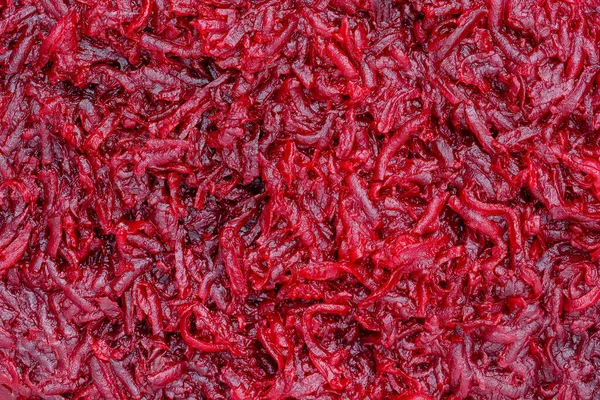 Tło Tekstura Surowego Świeżego Soczystego Tartego Czerwonego Buraczanego Warzywa Zbliżenie — Zdjęcie stockowe
