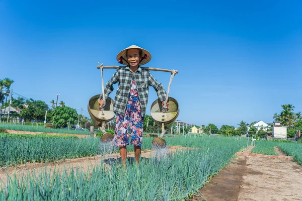 Hoi Vietnam Temmuz 2020 Vietnamlı Yaşlı Kadın Hoi Şehri Yakınlarındaki — Stok fotoğraf