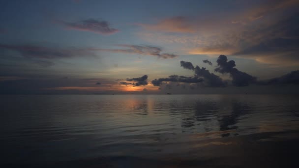 Beautiful Sunset Sea Water Island Koh Phangan Thailand Travel Nature — Stock Video