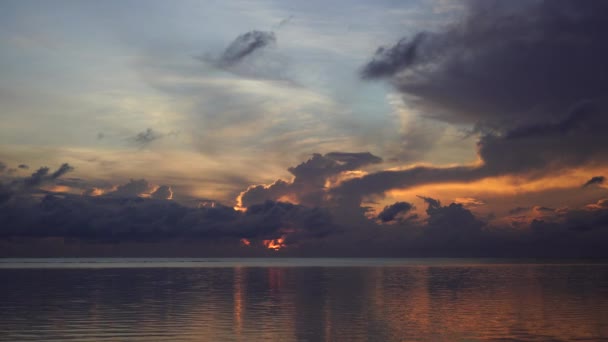 Prachtige Zonsopgang Boven Indische Oceaan Het Eiland Zanzibar Tanzania Oost — Stockvideo