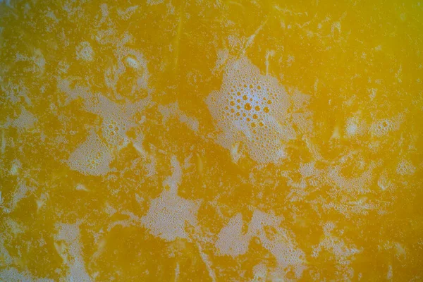 Glass Fresh Orange Juice Close Top View Macro Freshly Squeezed — Stock Photo, Image