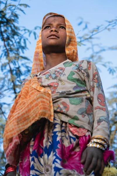 Pushkar India Nov 2018 Indian Young Girl Desert Thar Time — Stock Photo, Image