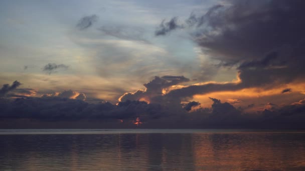 Prachtige Zonsopgang Boven Indische Oceaan Het Eiland Zanzibar Tanzania Oost — Stockvideo