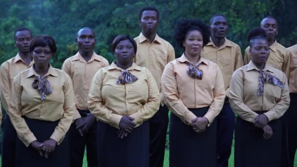 Arusha Tanzania Diciembre 2019 Coro Africano Durante Celebración Navidad Ciudad — Vídeos de Stock