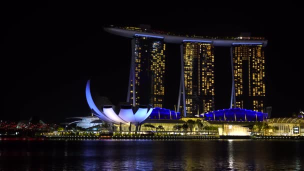 Сінгапурське Місто Сінгапур February 2020 Готель Marina Bay Sands Комплексний — стокове відео