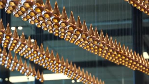 Singapore City Singapore February 2020 Kinetic Rain Sculpture Changi Airport — Stock videók