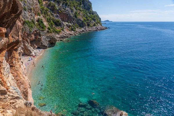 Pasjaca Strand Kroatië Sep 2021 Europese Toeristen Ontspannen Het Beste — Stockfoto