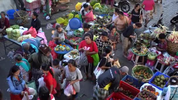 Ubud Bali Indonesia April 2019 Poor Indonesian People Selling Buying — Wideo stockowe