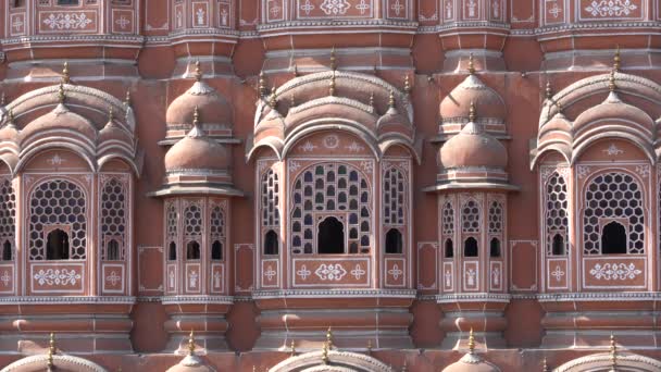 Hawa Mahal Pink Palace Winds Old City Jaipur Rajasthan India — Stok Video