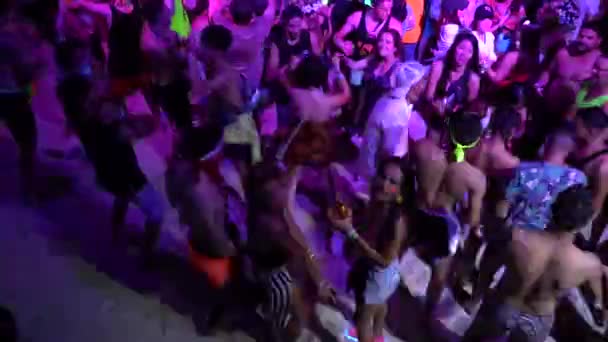 Koh Phangan Thailand January 2019 Guys Girls Dancing Full Moon — Stok video